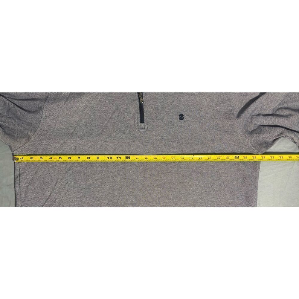 IZOD Sweatshirt Mens 2XL XXL Gray 1/4 Zip Pullover Fleece Golf Stand Collar - Picture 10 of 10